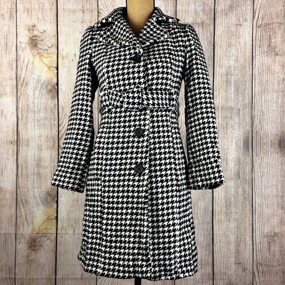 Anne Klein Jackets & Blazers - Anne Klein Houndstooth Wool Peacoat Sz XS